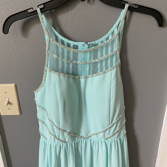 🔥Light Blue Chiffon Formal Dress - Picture 2 of 8